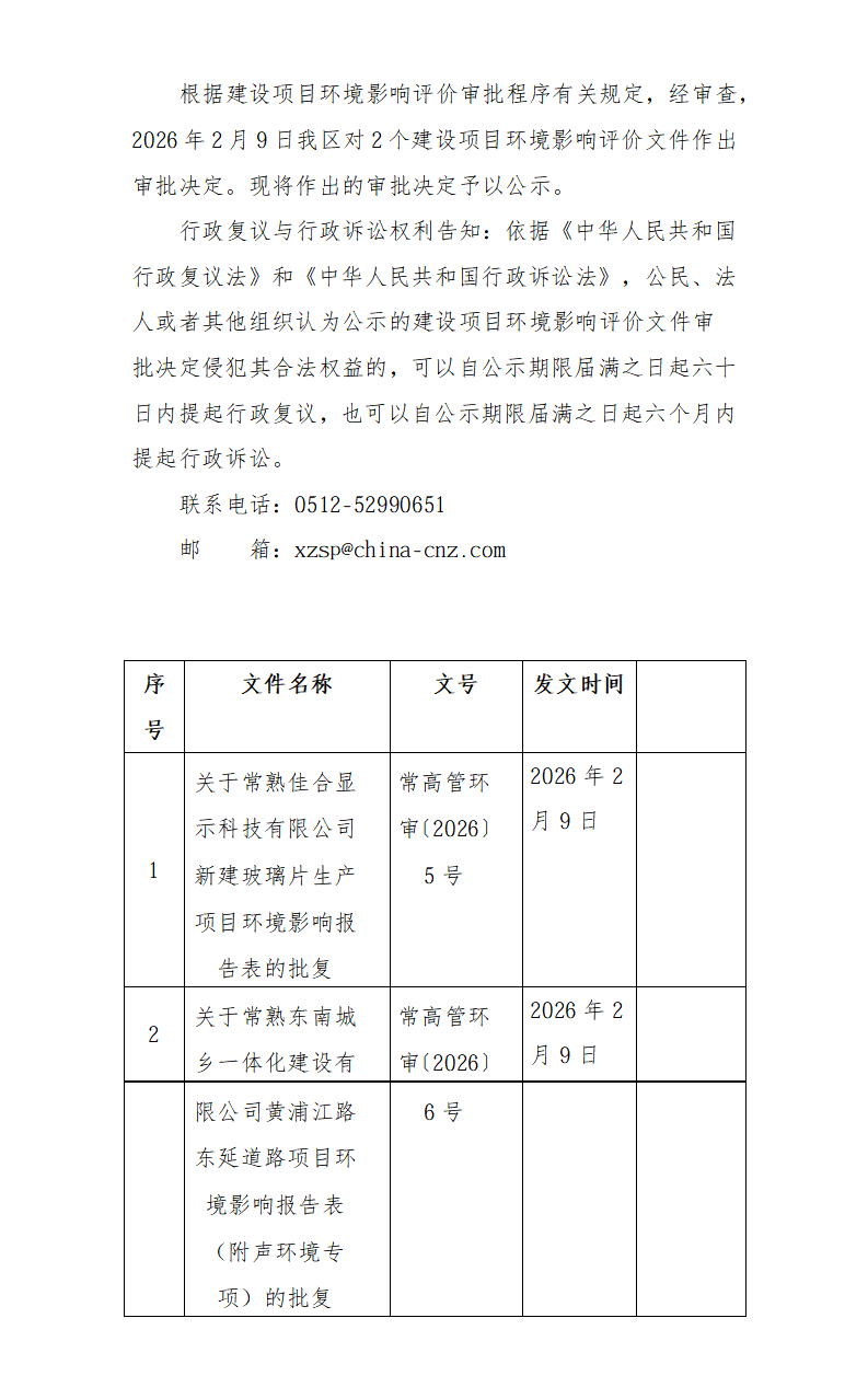 2026年2月9日常熟高新技術產(chǎn)業(yè)開發(fā)區(qū)佳合、東南城鄉(xiāng)項目環(huán)境影響報告書（表）的批復1_01.png