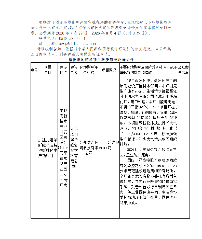 2026年 7月29日常熟高新技術(shù)產(chǎn)業(yè)開發(fā)區(qū)關(guān)于擬作出審批決定的環(huán)境影響評(píng)價(jià)文件公示_01.png